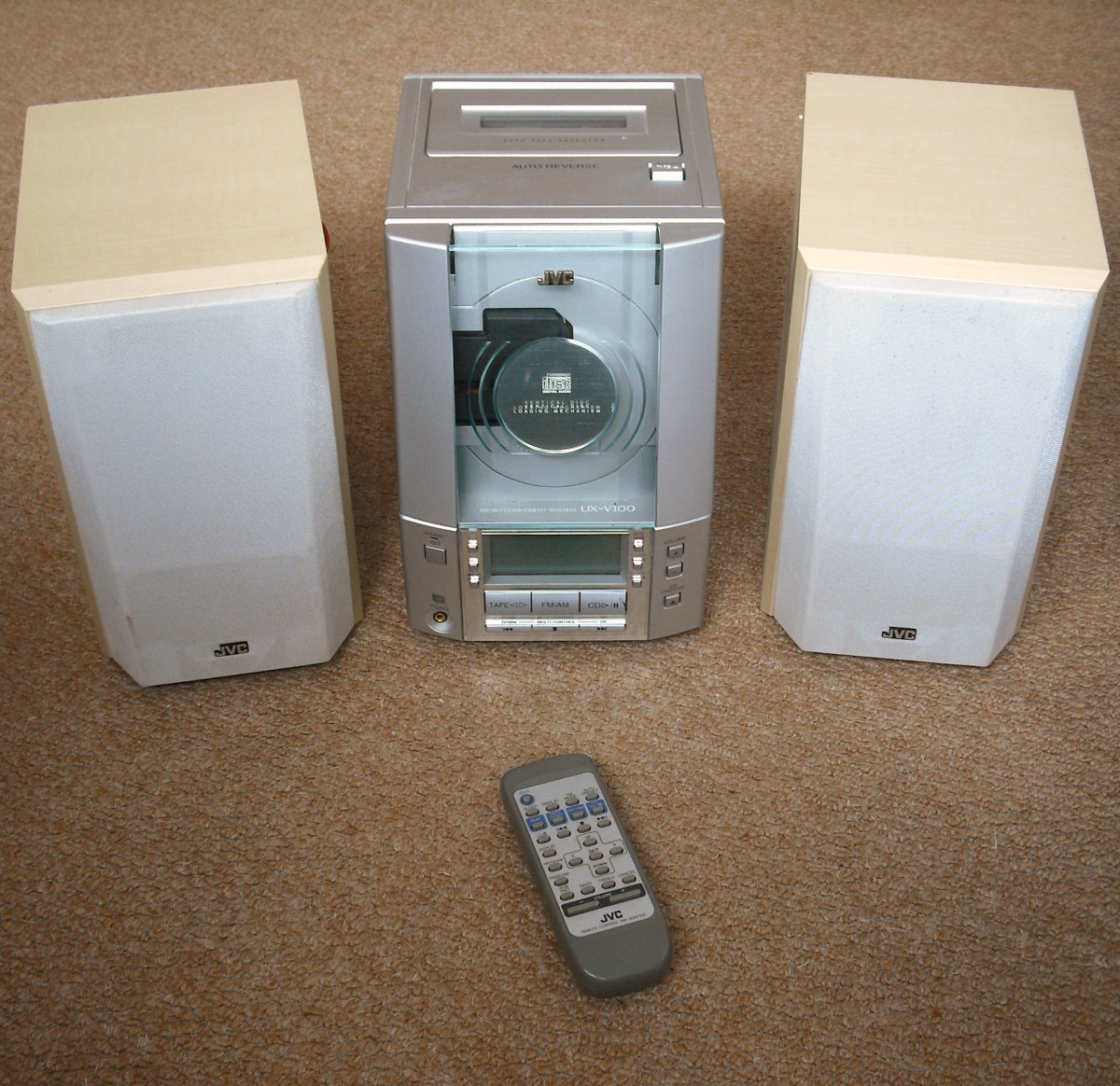 JVC UX V100 Micro Component System Mini HiFi Stereo with Speakers eBay